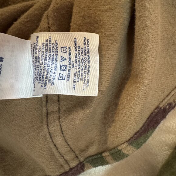 Lands End premium flannel shirt, mens, large/tall, traditional fit, camo pattern - Picture 4 of 10